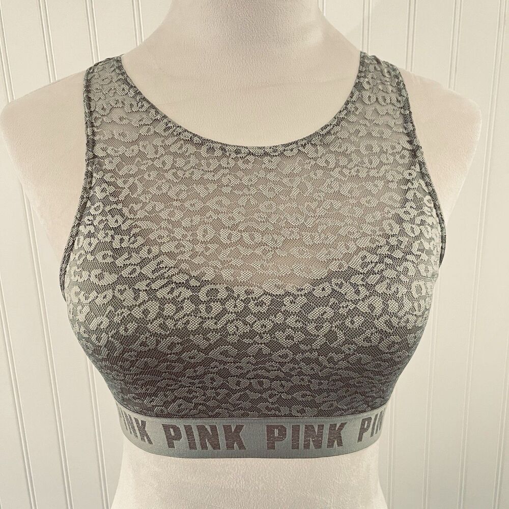 Pink Victorias Secret Ultimate Lace Lined Light Pad Sports Bra Small 34B B75